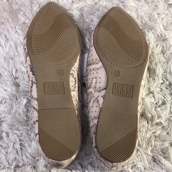 🆕NWT Time & Tru Snake Print Memory Foam Flats - Picture 6 of 11